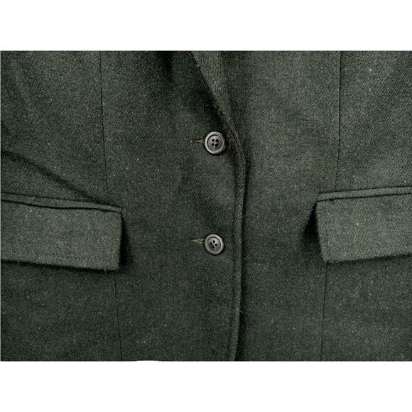 VTG Oscar De La Renta Blazer M Forest Green Wool Business Career Academia Preppy - Picture 7 of 12